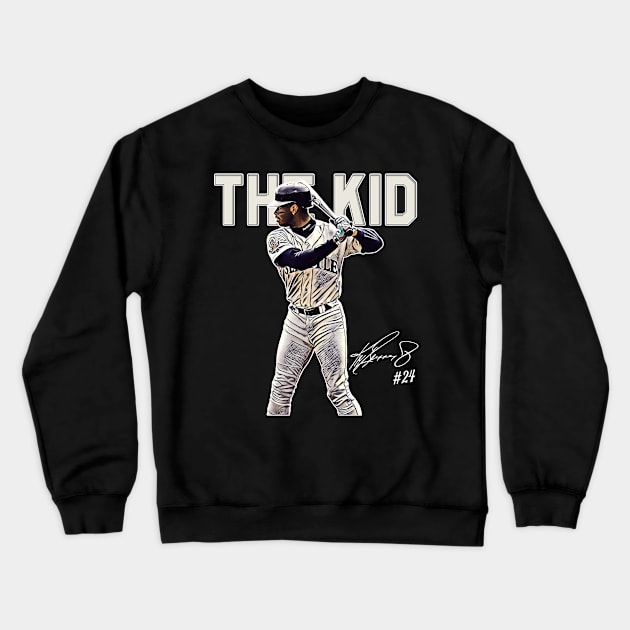 Ken Griffey Jr The Kid Basketball Legend Signature Vintage Retro 80s 90s Bootleg Rap Style Crewneck Sweatshirt by CarDE